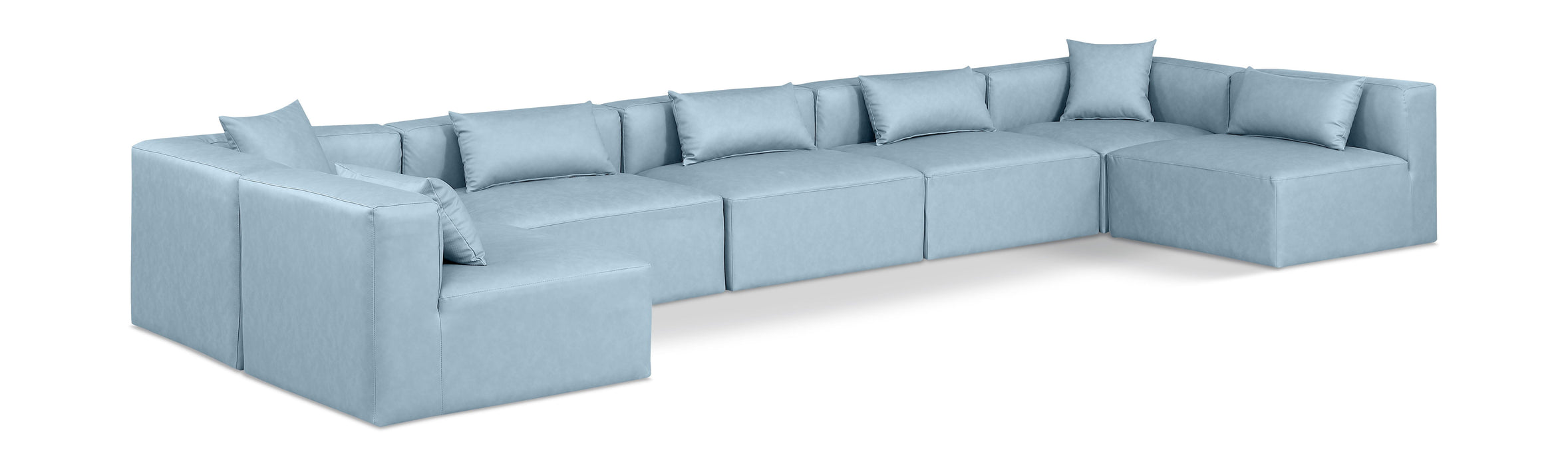 Cube - 7 Piece Modular U-Shaped Sectional - Simple Home Plus