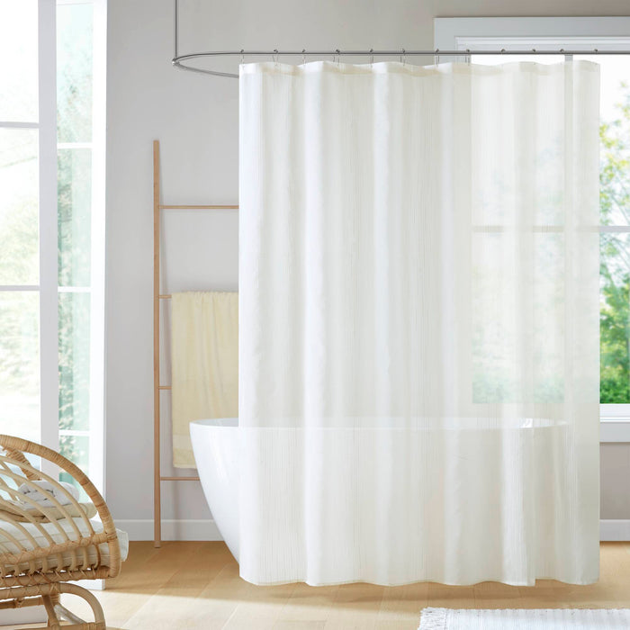 Anna - 72x84" Shower Curtain - Ivory - Simple Home Plus