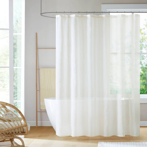 Anna - Sheer 72x84" Shower Curtain - Ivory - Simple Home Plus
