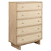 Kailani - 5-Drawer Bedroom Chest Of Drawers - Beige Oak - Simple Home Plus
