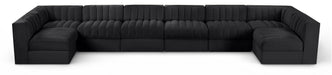 Rummi - Velvet Performance Fabric Upholstered 8 Piece Modular Sectional (With 2 Corner Chairs) - Simple Home Plus