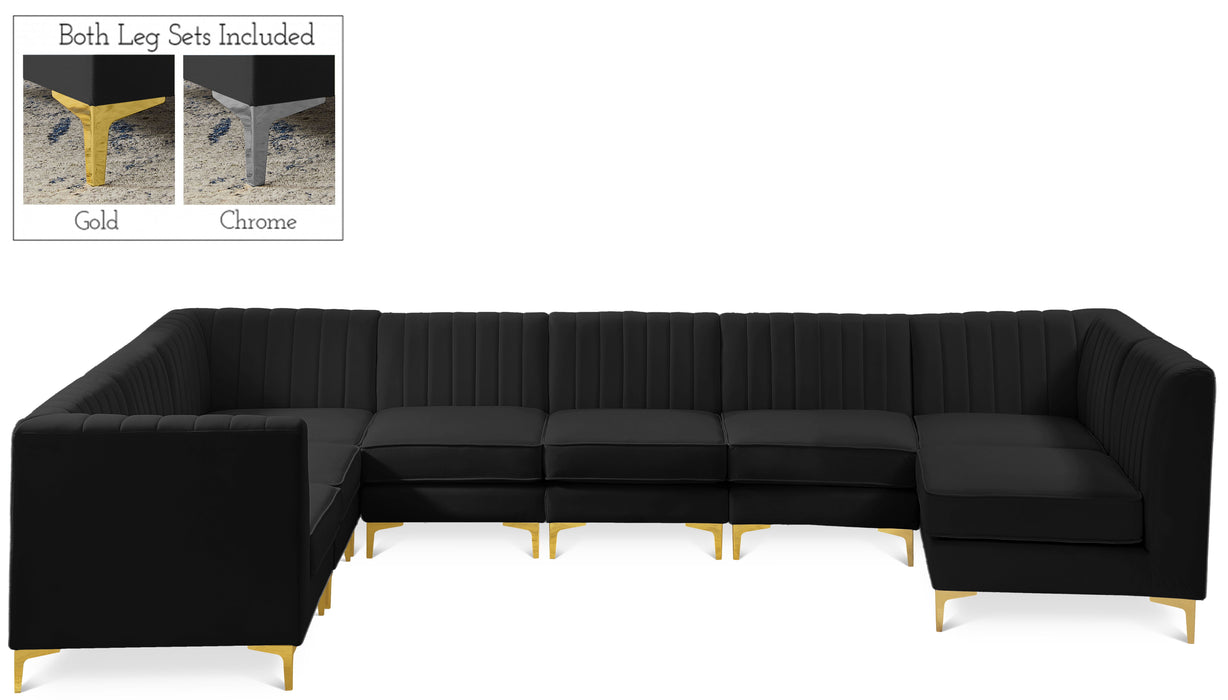 Alina - 8 Piece Velvet Modular Sectional - Simple Home Plus