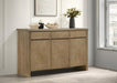 Adina - 2-Door Sideboard Server - Distressed Light Brown - Simple Home Plus