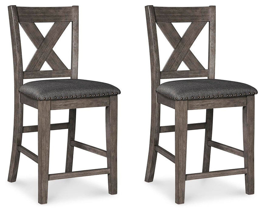 Caitbrook - Upholstered Barstool (Set of 2) - Gray - Simple Home Plus