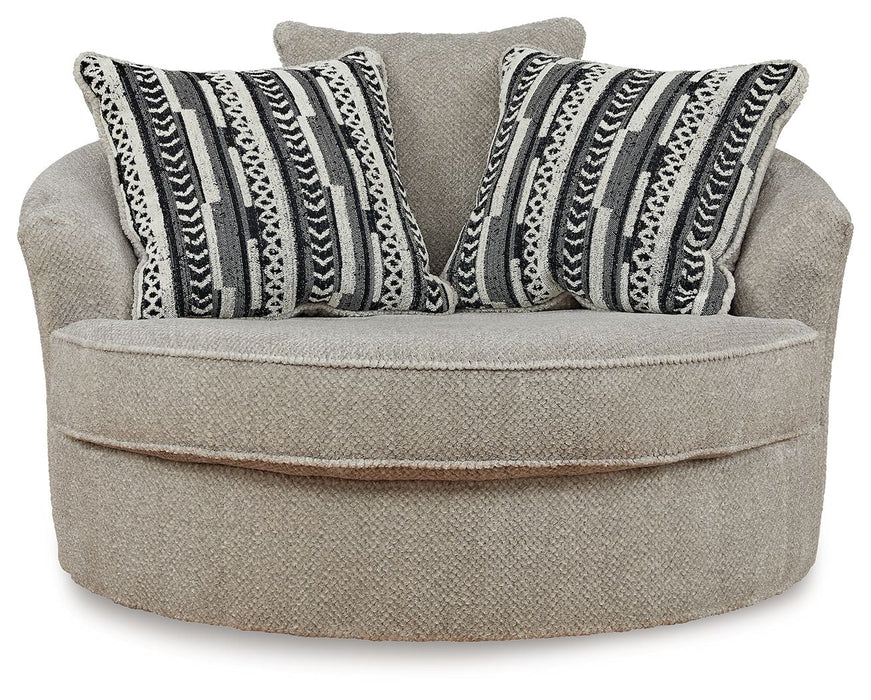 Calnita - Sisal - Oversized Swivel Accent Chair - Simple Home Plus