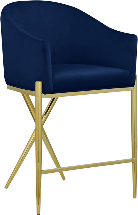 Xavier - Counter Stool with Gold Legs - Simple Home Plus