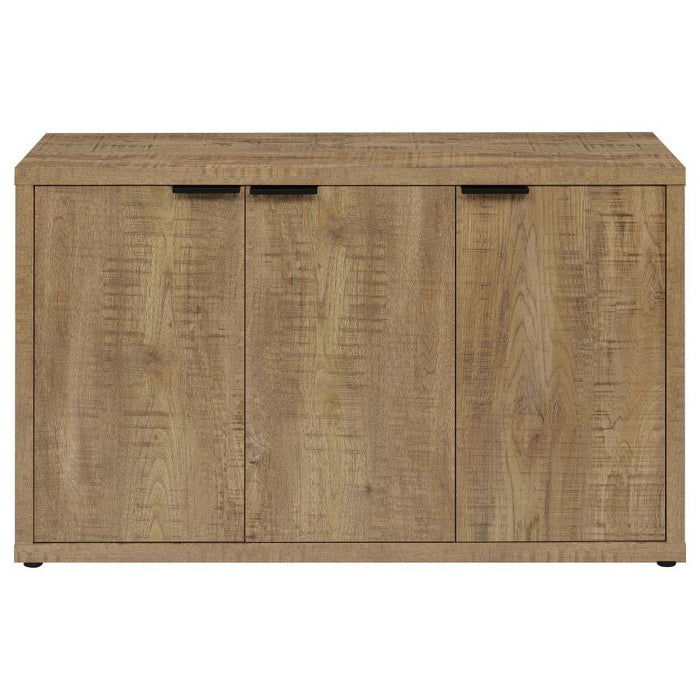Pepita - 3 Door Engineered Wood Accent Cabinet - Mango Brown - Simple Home Plus