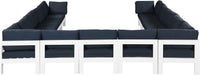 Nizuc - Outdoor Patio 13 Piece Modular Sectional With White Frame - Simple Home Plus