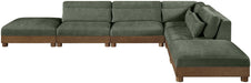 Turin - Chenille Fabric Upholstered Modular Sectional - Green - Simple Home Plus