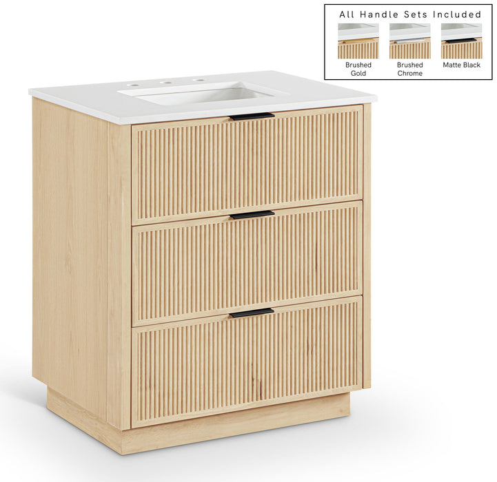 Willard - Engineered Stone And Solid Wood Bathroom Vanity - Simple Home Plus