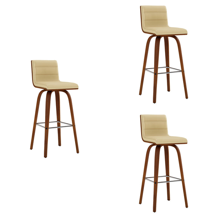 Vienna - 30" Swivel Bar Stool - Walnut Wood