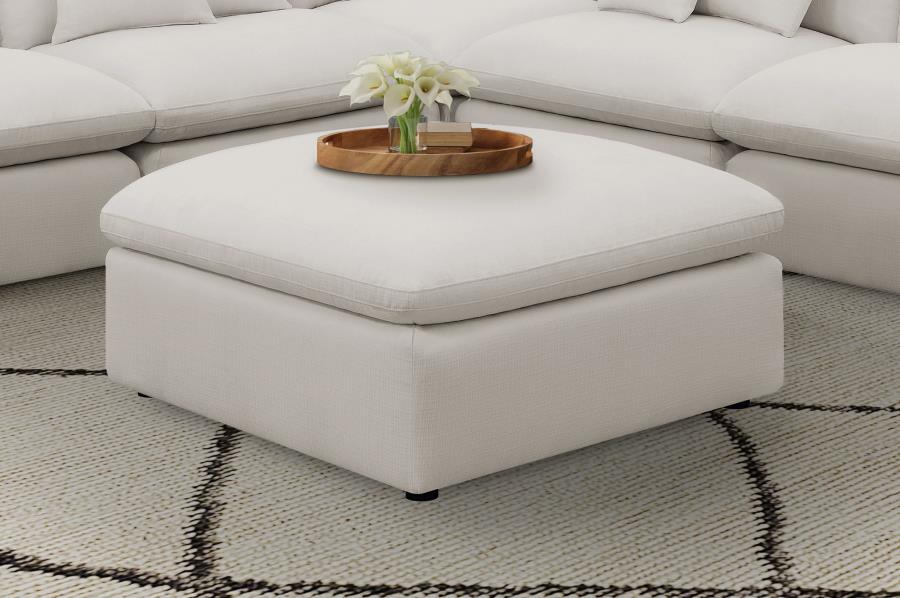 Hobson - Square Upholstered Ottoman - Simple Home Plus