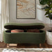Bailey - Boucle Flip Top Storage Bench - Green - Simple Home Plus