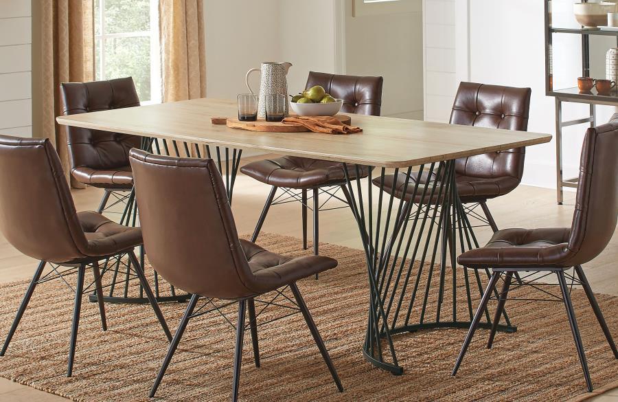 Altus - Composite Wood Dining Table - Natural Oak - Simple Home Plus