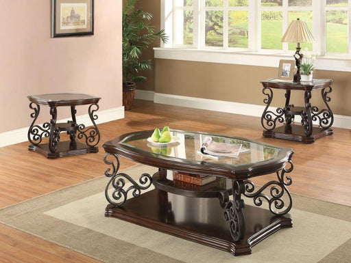 Laney - Glass Top Coffee And End Table Set - Simple Home Plus