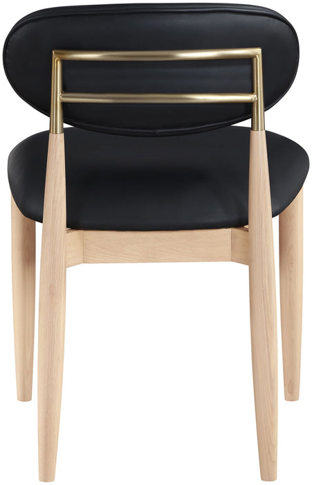 Riccio - Faux Leather Dining Side Chair (Set of 2) - Natural Frame - Simple Home Plus