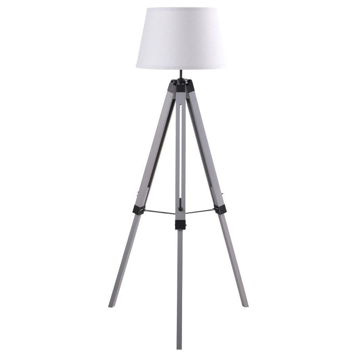 Dayton - Empire Shade Metal Tripod Floor Lamp - Gray - Simple Home Plus