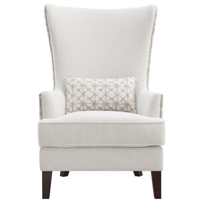 Pippin - Upholstered High Wingback Accent Chair - Latte - Simple Home Plus