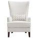 Pippin - Upholstered High Wingback Accent Chair - Latte - Simple Home Plus