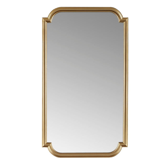 Adelaide - Gold Scalloped Wood Wall Mirror - Gold - Simple Home Plus