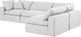 Comfy - 4 Piece Linen Fabric Modular Armless Sectional - Simple Home Plus