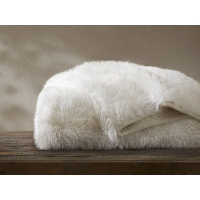 Botswana Animal Print - 60x80" Faux Fur Throw Blanket - Polar Bear - Simple Home Plus