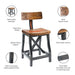 Lancaster - Counter Stool With Back - Amber - Simple Home Plus