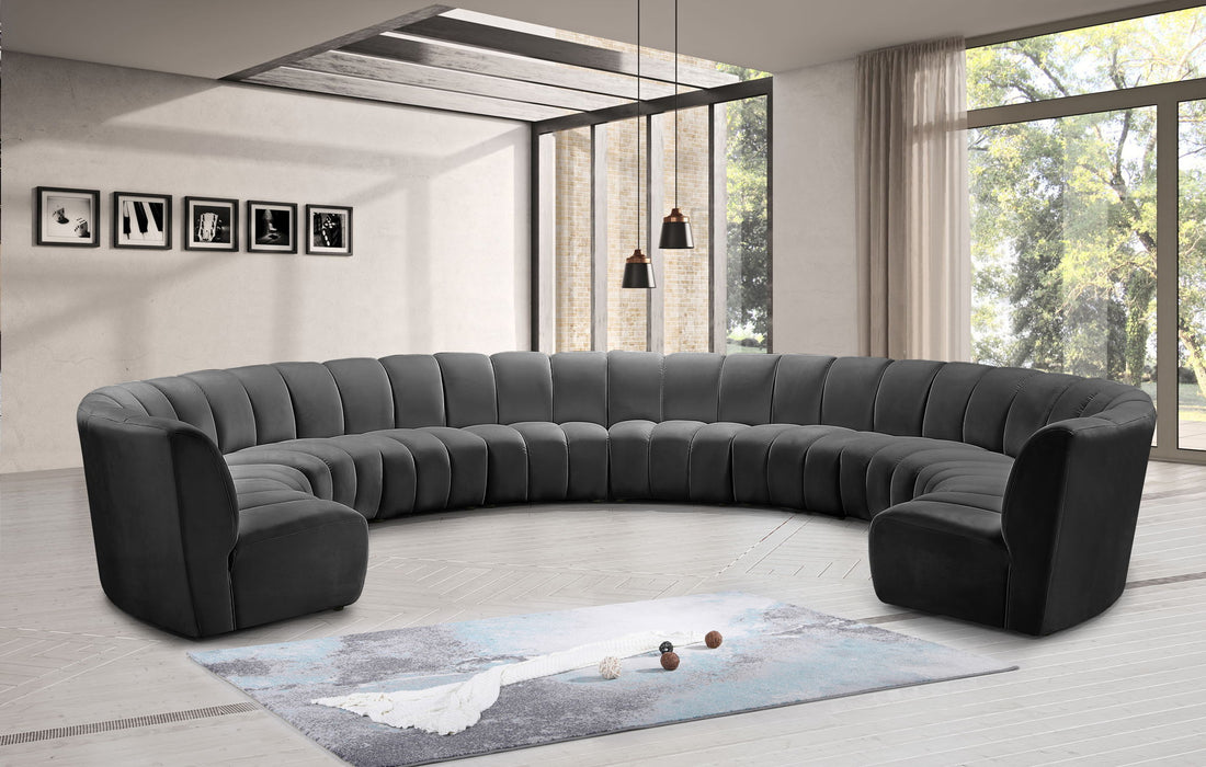 Infinity - 10 Piece Velvet Modular Sectional - Simple Home Plus