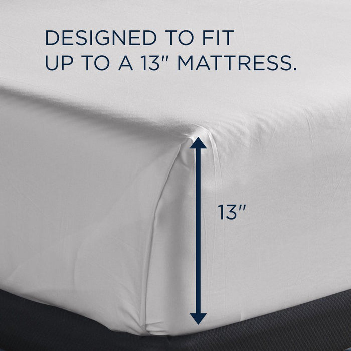 Linens - Tempur Luxe Egyptian Cotton Sheet Set - White - Simple Home Plus