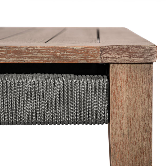Orbit - Square Outdoor Patio Coffee Table - Weathered Eucalyptus - Simple Home Plus