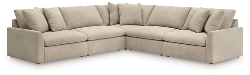 Whitehaven - 5-Piece Sectional With 2 Armless Chairs - Oatmeal - Simple Home Plus