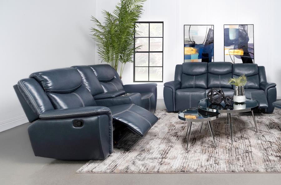 Sloane - Upholstered Reclining Sofa Set - Simple Home Plus