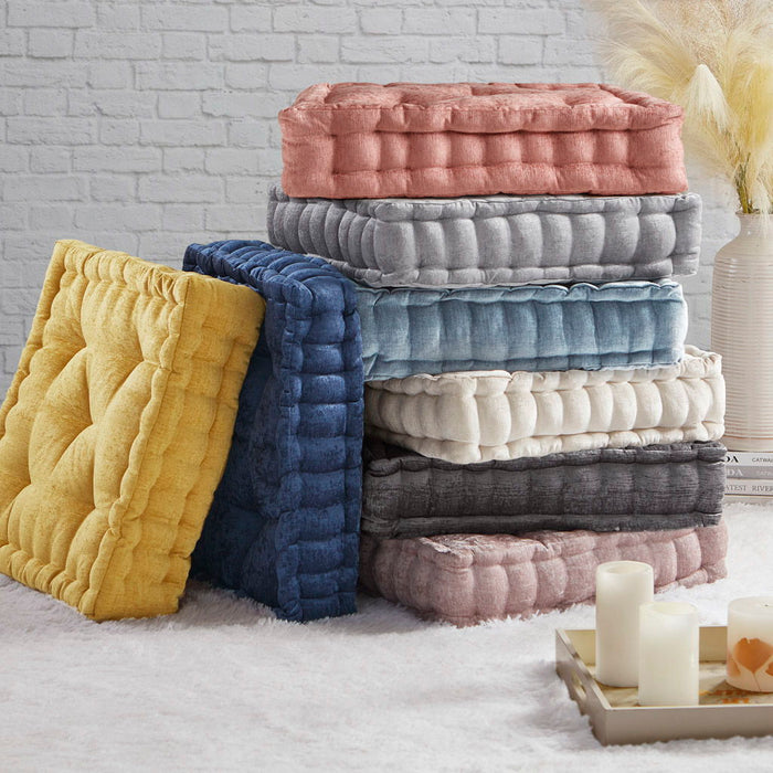 Azza - Poly Square Floor Pillow Cushion - Dusty Peach