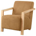 Diego - Upholstered Accent Arm Chair With Wood Arms - Simple Home Plus