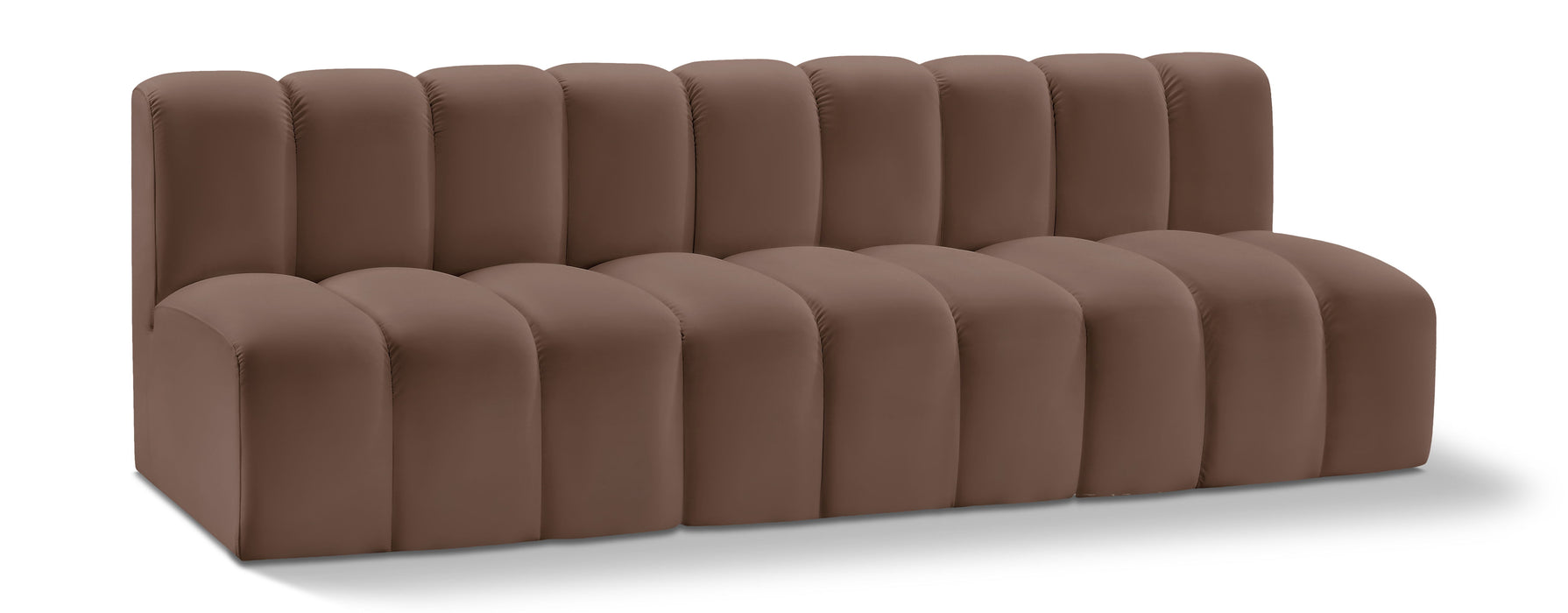 Arc - Faux Leather 3 Seats Modular Sofa - Simple Home Plus