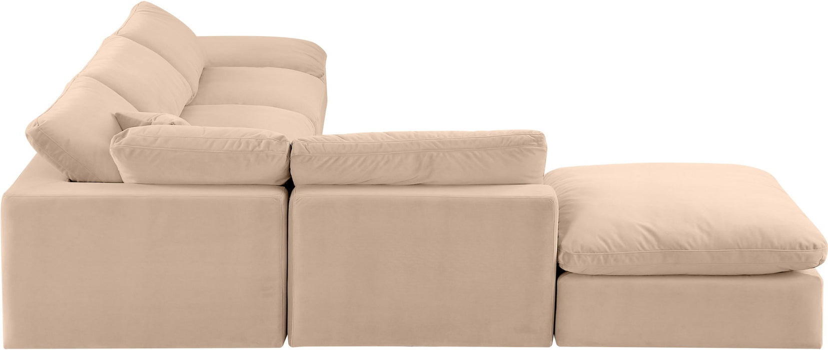 Comfy - 6 Piece Velvet Modular Sectional - Simple Home Plus
