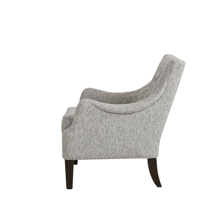 Qwen - Button Tufted Accent Chair - Gray - Simple Home Plus