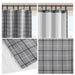 Anaheim - Plaid Faux Leather Tab Top Curtain Panel With Fleece Lining - Gray - Simple Home Plus
