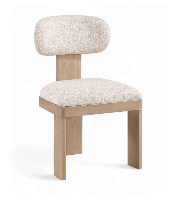 Timbra - Linen Textured Fabric Upholstered Dining Chair (Set of 2) - Natural Base - Simple Home Plus