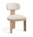 Timbra - Linen Textured Fabric Upholstered Dining Chair (Set of 2) - Natural Base - Simple Home Plus