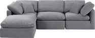 Indulge - Velvet 4 Piece Modular Sectional With Chaise - Simple Home Plus