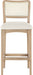 Atrium - Upholstered Bar Stool (Set of 2) - Brushed Natural Frame - Simple Home Plus