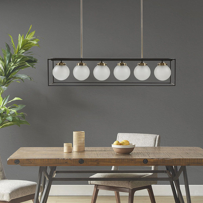 Helena - Industrial Styled Chandelier - Antique Brass - Simple Home Plus