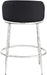 Ferro - Upholstered Counter Stool With Brushed Silver Base - Simple Home Plus