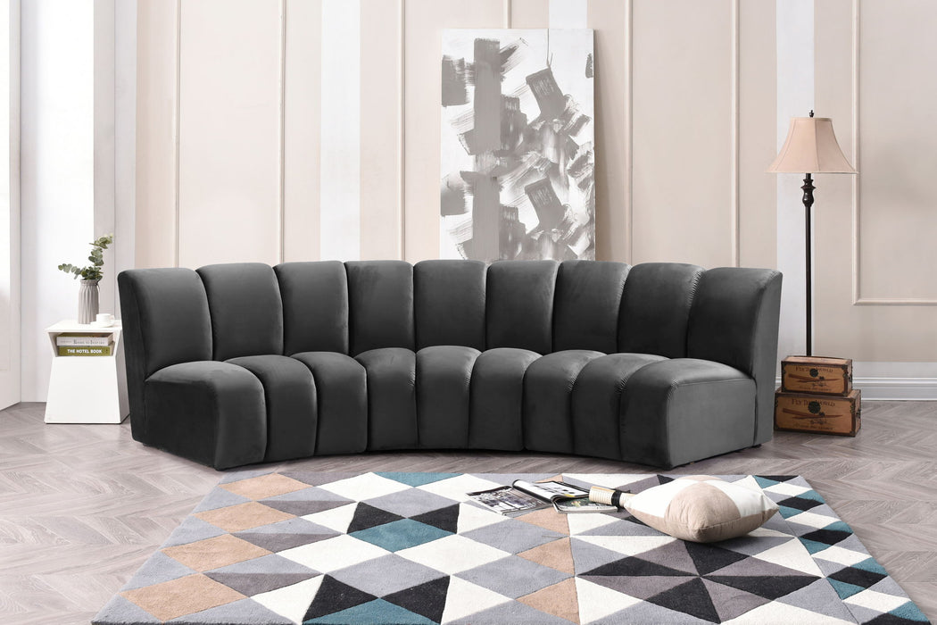 Infinity - 3 Piece Velvet Modular Sectional - Simple Home Plus