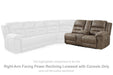 Ravenel - Raf Dbl Reclining Power Loveseat With Console - Faux Leather - Fossil - Simple Home Plus