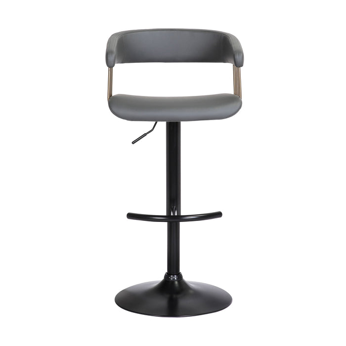 Calista - Adjustable Bar Stool - Gray / Golden Bronze - Simple Home Plus