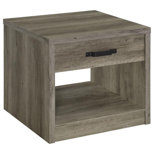 Felix - 1-Drawer Engineered Wood Side End Table - Gray Driftwood - Simple Home Plus