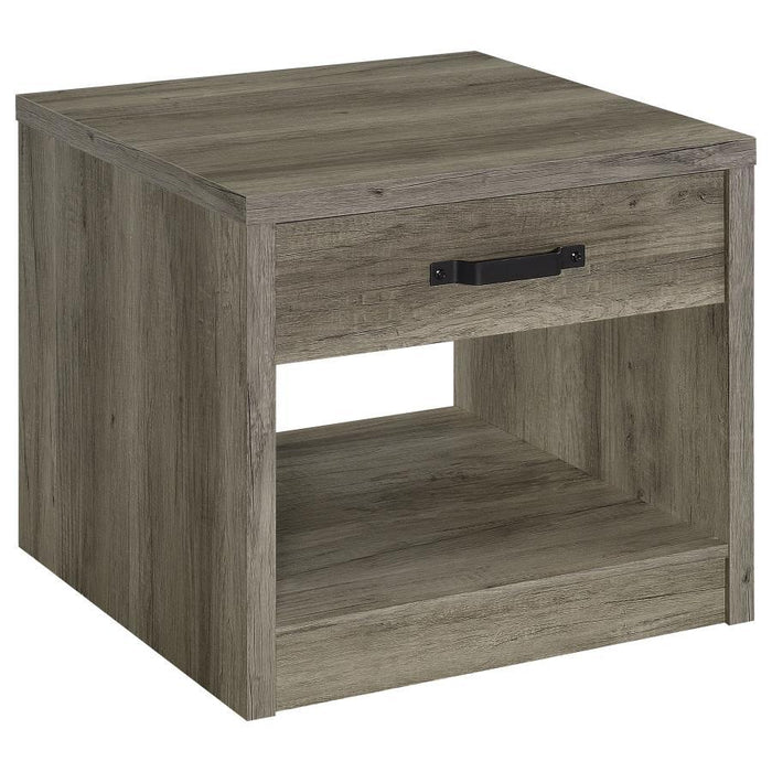 Felix - 1-Drawer Engineered Wood Side End Table - Gray Driftwood - Simple Home Plus