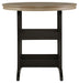 Fairen Trail - Black / Driftwood - Round Bar Table w/Umb OPT - Simple Home Plus